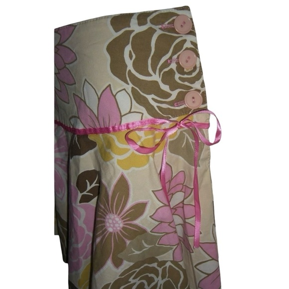 Rave Skirt Vintage 90's Mini Pink Floral Ribbon Coquette Mean Girls y2k Kawaii 3 - Picture 5 of 13